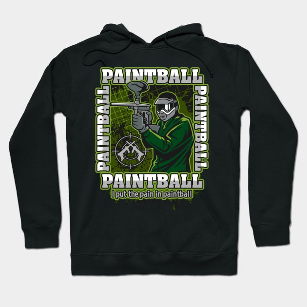 Paintball Player Green Team Hoodie by RadStar